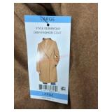 DKNY Fashion Coat in Camel, Size Large