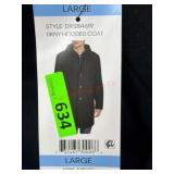 DKNY Hooded Coat, Size Large