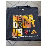 Black Indiana Hoosiers Graphic T-Shirt, Medium