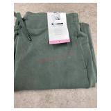 Green Sandwash Crop Pants, Size S