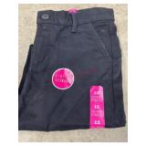 Girls' 12 Skinny Fit Stretch Black Pants