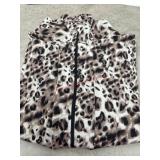Leopard Print Women's Travel Jacket, Size L