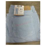 Striped 90's Straight Jeans, Size 12