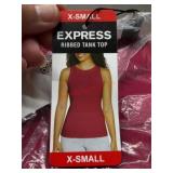 Express Ribbed Tank Top, X-Small, Pink