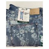 Women's Bootcut Jeans with Floral Design