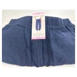 Women's Small Blue Gauze Pull-On Pants