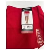 Red Express Linen Blend Skirt, XL