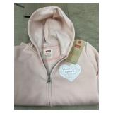 Kids Medium Pink Zip-Up Hoodie With Heart Logo