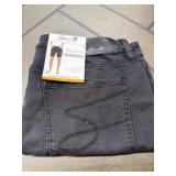Black Denim Relaxed Bermuda Shorts