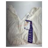 White Sheer Blouse, XXL