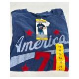 Women's Blue Graphic T-Shirt, Size Medium