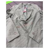 Express XS Linen Blazer in Olive Green