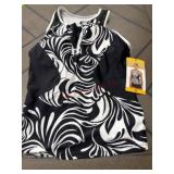 ZeroXposur Women's Black and White Tankini Top