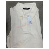 Cream Short-Sleeve Polo Shirt, Medium