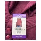 Burgundy Hooded Pullover Sweatshirt, Size XX-Large