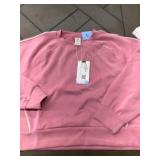 Women's Pink Crewneck Pullover, Size L