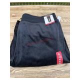 Halston Black Pleated Pants, Size XL
