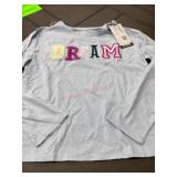 Light Blue Long Sleeve Shirt with 'DREAM' Applique