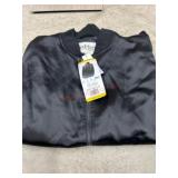Black Zip-Up Bomber Jacket, Size Medium