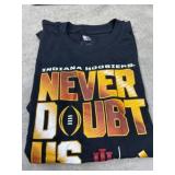 Black Indiana Hoosiers Graphic T-Shirt, Medium