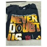 Black Indiana Hoosiers Graphic T-Shirt, Medium