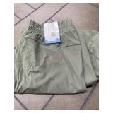 Green Wide-Leg Pants, Size Large
