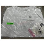 Women's Cropped Tee, Size Small, White