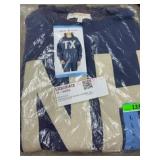 Blue and Beige Ladies Pullover Sweatshirt