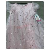 Pink Tulle Dress with Glitter Accents, Size 5
