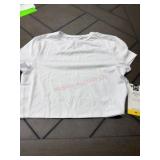 White Women's Cropped Tee, Size M