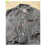 Black Satin Button-Up Shirt by Express, Size S