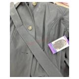 London Fog Black Belted Coat, Size XXL