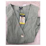 Green Sleeveless Vest with Button Closure