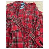 Lands' End Flannel Tiered Dress, Large
