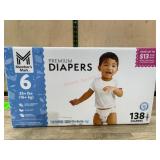 Size 6 Premium Diapers, 138 Ct