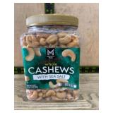 Jar of Whole Cashews With Sea Salt