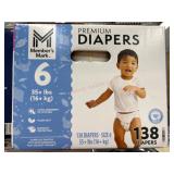 Size 6 Premium Diapers (138 Count)