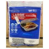 Dart Hinged Lid Containers, 125 Count