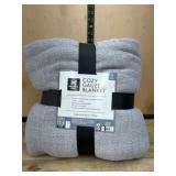Cozy Gauze Blanket with Gray Finish