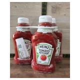 Three Heinz Tomato Ketchup Bottles