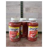 Three Prego Traditional Sauces