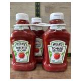 Three Heinz Tomato Ketchup Bottles