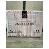 Package of 25 XL Disposable Underpads