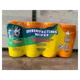 4-Pack Disinfecting Wipes, Lemon Scent