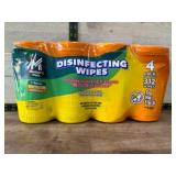 Disinfecting Wipes 4-Pack, Lemon Orange