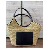 Rebecca Minkoff Straw and Leather Tote Bag