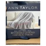 Ann Taylor Quilted Chevron Throw