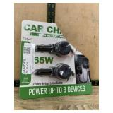 Car Charger with Retractable Cables