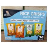 Quaker Rice Crisps Variety Pack, 36 Bags