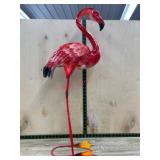 Freestanding Red Flamingo Garden Decor